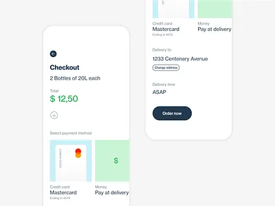 Checkout for delivery app app checkout minimal modern product ui ui design