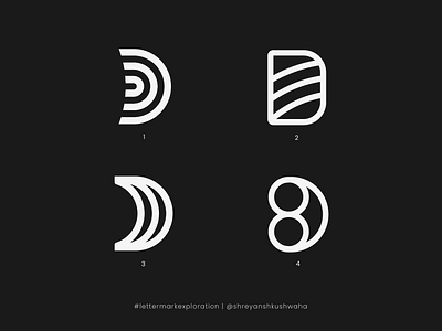 D Monogram | Letter Mark Exploration - 4/26 brand identity design logo logo design logo mark logodesign logomark logotype monogram logo richwithdesigns vector