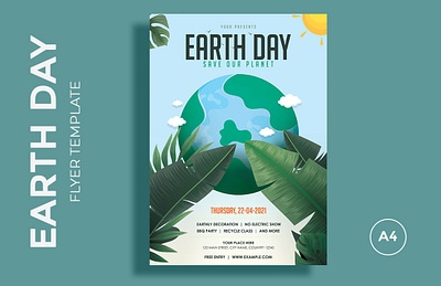 Earth day flyer template design advertising annual annual event campaign earth earth day earth day flyer template earth day party flyer earthday environment flyer flyer template green leaflet modern flyer nature party party flyer party flyer template party poster