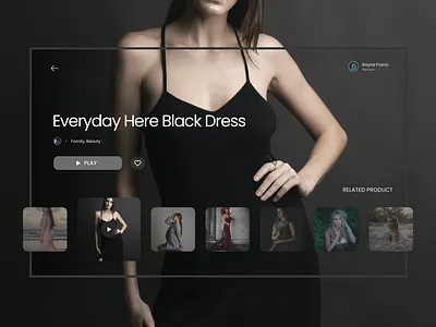 Fashion TV Channel black dark mode dashboard dress fashion like button model play product design products related tv app tv show video