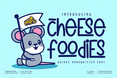 Cheese Foodies - Quirky Handwritten Font app branding design icon illustration logo minimal typography ui ux vector web