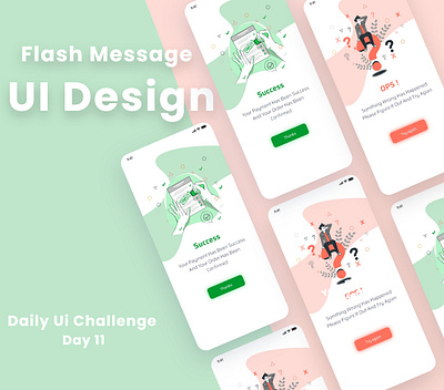 New Flash Messages UI Design DailyUI illustration ui uidesign ux ux ui ux design uxdesign uxui