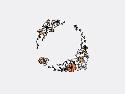 Garland adobe flowershop illustration illustrator procreate procreateapp vector