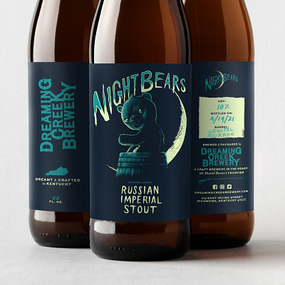 Nightbears Released beer design digital illustration illustration label lettering packaging woodcut