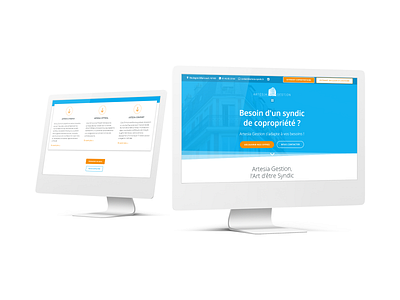 Création site web d'Artesia Gestion site vitrine ui ux uxui web design web development webdesign