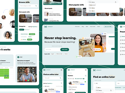 Lrnkey e-learning platform e learning education education app education platform education website educational green interfacedesign online course online courses online education online tutoring tutor tutor platform uiuxdesign uiuxdesigner web design webdesignagency webdesigner website