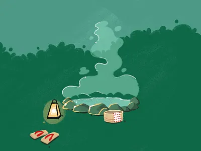 Edokko Back Cover Illustration anime book illustration cartoon hot spring illustration japan japanese kawaii manga novel onsen painted young adult