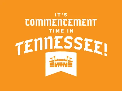 Commencement at Neyland commencement commerce graduation illustration knoxville neyland stadium stadium tennessee tn type typography university of tennessee vector