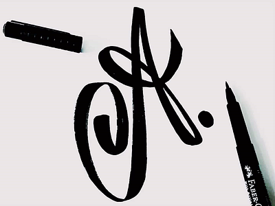 A (video process) 36daysoftype 36typechallegne a a mark branding calligraphy custom flow handwritten lettering logo logodesign logolearn logotype personal process process video script typography unique