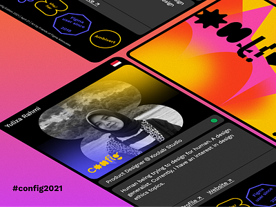 #Config2021 Name Card conference config2021 figma figmadesign uidesign uxdesign