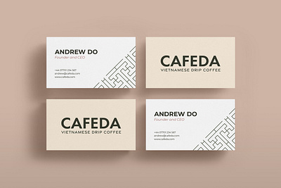 CAFEDA branding branding business card design coffee design food and drink logo minimal packaging design