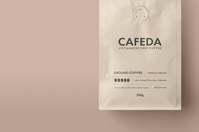 CAFEDA packaging branding coffee bag coffee branding food and drink logo minimal minimal packaging packagingdesign typography