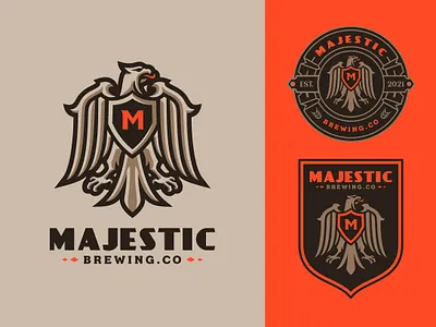 Majestic Eagle brand branding design design eagle eagle logo eagle mascot falcon falcon logo heraldic illustration logo logobrand mascot mascot logo