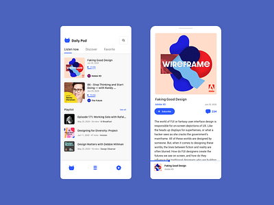 Podcast adobe xd adobexd adobexduikit app design apple deezer design music music app spotify