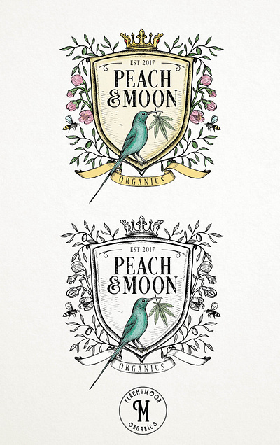 PEACH & MOON animation branding business logo design design illustration logo logo design logodesign logos logotype moon organic peach typography vector webdesign website