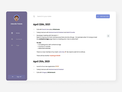 Note taking app advisela app branding design note notes notes app ui uidesign web