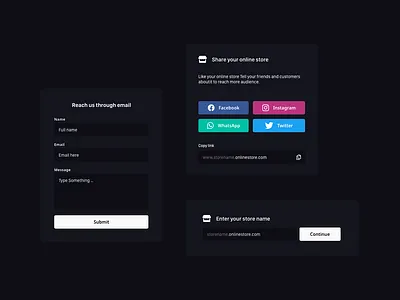 Card Components Dark