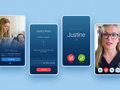 My Emergency Dr: App Design app call doctor emergency health health app video video calling