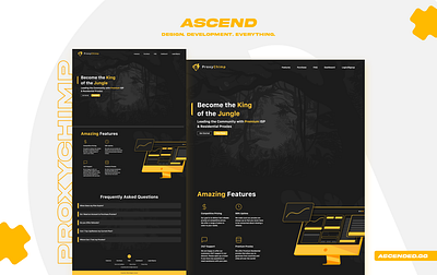 proxychimp Website design flat geometric minimal proxy website yellow