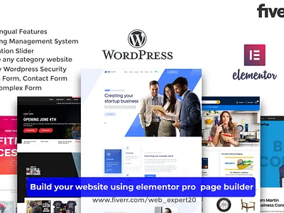 I will design a stunning wordpress website with using elementor branding clonewebsite elegant elementor pro elementorwebsite wordpress development wordpress theme