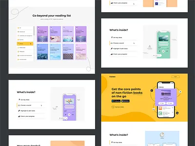 Kukwo Website banner book books card cards category color home homepage hover landing list listen read ui ux web web design webdesign website