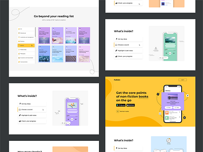 Kukwo Website banner book books card cards category color home homepage hover landing list listen read ui ux web web design webdesign website