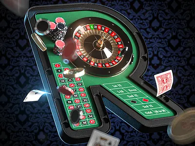 R is for Roulette 36days 36daysoftype 3d 3d art c4d casino casino games cinema4d illustration nft nftart nfts redshift redshift3d render roulette type type art type design typography