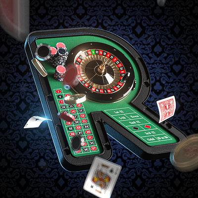 R is for Roulette 36days 36daysoftype 3d 3d art c4d casino casino games cinema4d illustration nft nftart nfts redshift redshift3d render roulette type type art type design typography