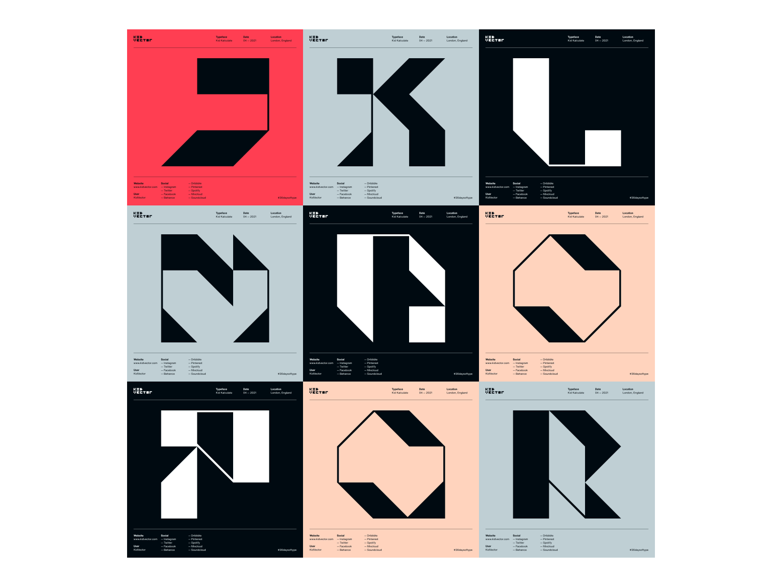 Kid Kalculate — J to R 36daysoftype 36daysoftype08 type typeface typography