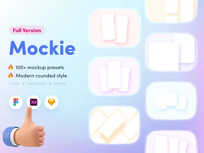 Mockie - UI mockup kit android app behance design dribbble figma free instagram mockup mockups post rounded sketch ui ui design ui kit ux web website xd