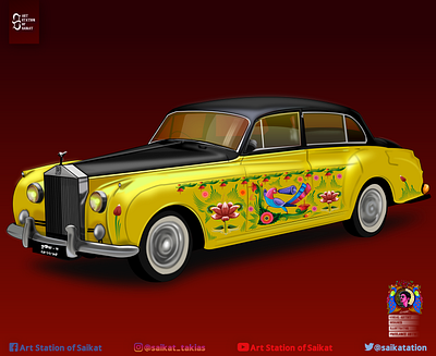 Rickshaw Painting Rolls Royce bangladeshi bangladeshi artist bangladeshi design bangladeshi folk art bangladeshi rickshaw painting car design car paint digital illustration digitalart illustration retro rickshaw art rickshaw art bangladesh rickshaw painting rickshaw painting car rickshaw painting rolls royce rolls royce rolls royce spirit themes