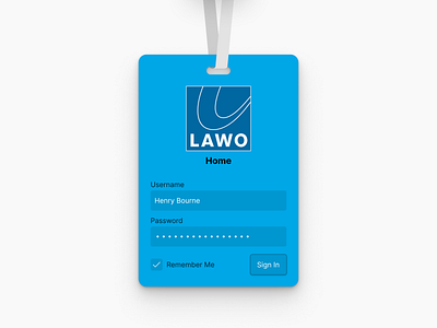 Lawo Home – Sign In lanyard lawo login nametag password sign in ui username