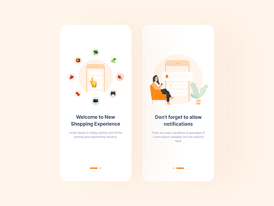 Shopping Onboarding UI illustrator onboarding onboarding illustration onboarding screen splash ui