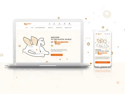 Woodpecker Toys branding illustration landing page landing page concept landing page ui toys toys site ui ui design ux ux design