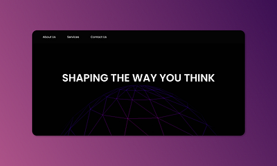 Threejs wireframe sphere 3d design website