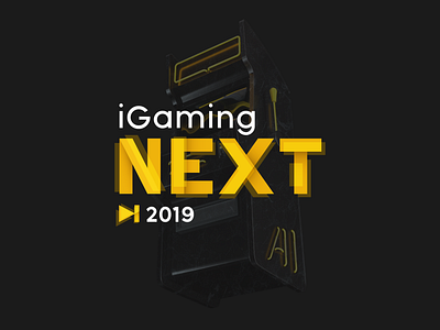 iGaming Next 2019 2d logo ai brand branding casino casino games casino slot casino summit gaming gaminglogo glass igaming layers logodesign slot slot machine summit