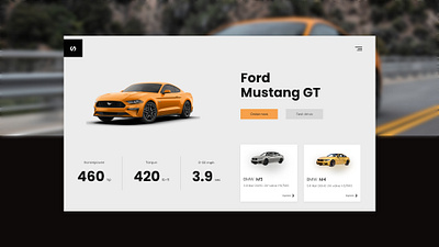 car dealership block bmw branding car cool design ford muscle simple square ui ui design ux web webdesign white yellow