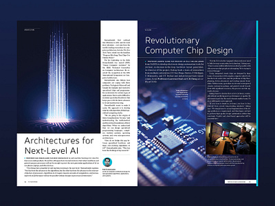 Computer Science & Engineering Layout book chip computer design editorial layout magazine publication purple research science university