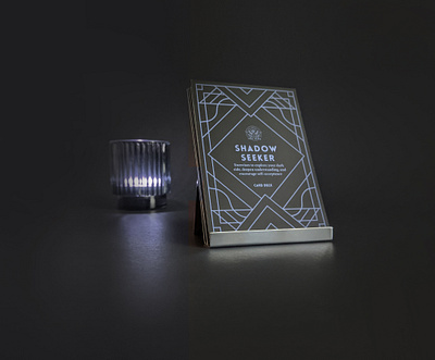 Shadow Seeker deck branding cards celestial dark side darkness deck of cards eye identity illustration mental health ornate psychology shadow small business tarot