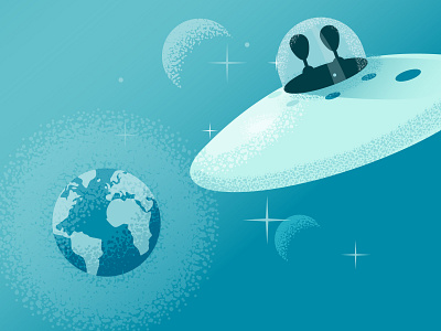 Earthday aliens dribbbleweeklywarmup earth earthday illustration space ufo ufos vector