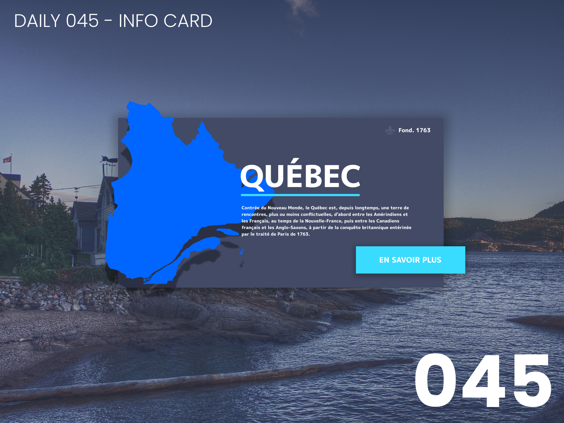Daily UI #045 - Info card by William Beaudoin on Dribbble