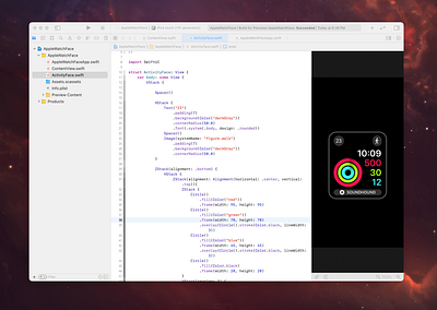 Apple Watch face in SwiftUI apple apple watch code face fitness swift swiftui