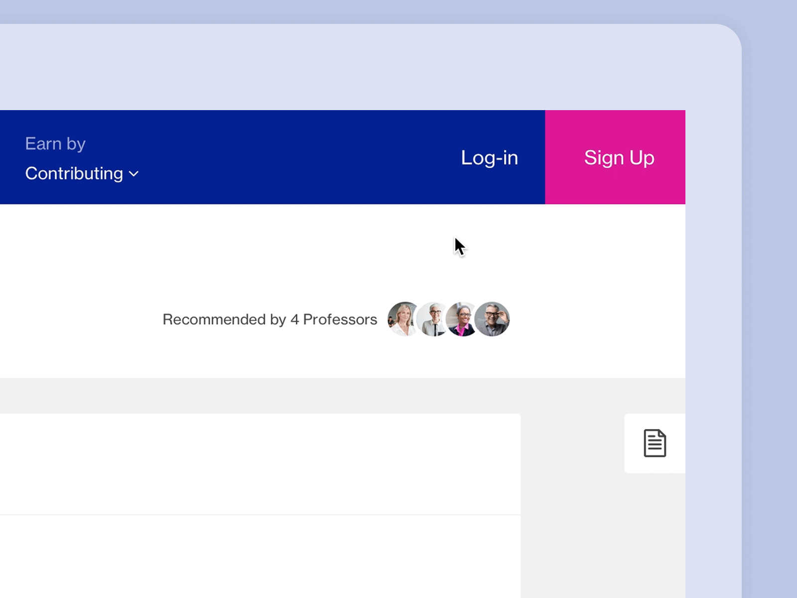 Recommender UI prototype ui ux