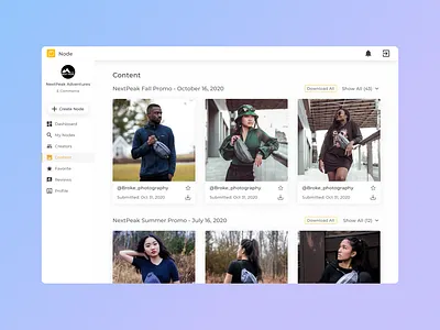 Content Page Redesign - Photography ✌🏾✌🏾 content creator content marketing enterprise ux influencer marketing photography saas design uxdesign