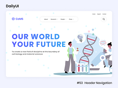 Daily UI Challenge / #053 - Header Navigation dailyui design header navigation design ui ux webdesign website