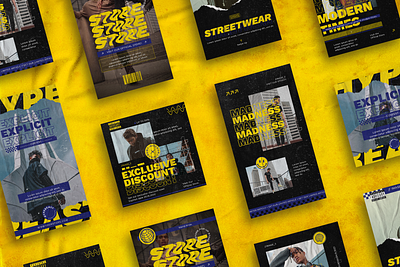Creonat Fashion Instagram Template advertising branding design hypebeast illustration instagram instagram stories instagram story logo social media social media pack social media templates