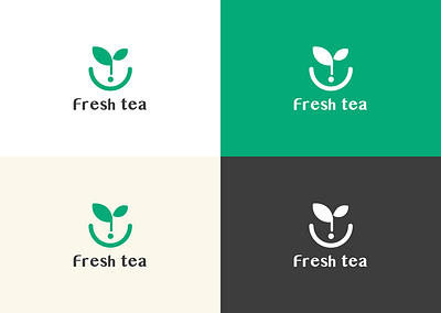 fresh tea branding logo