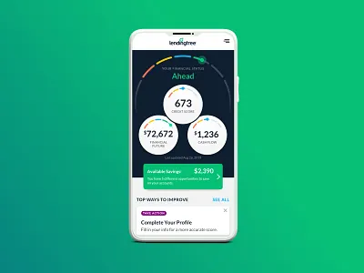 The New LendingTree App branding charlotte nc corporate credit score finances fintech gradient illustration images lendingtree logo design mobile app modern