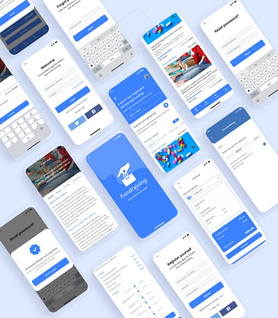 Fundraising app Design android app design funding app funding app design fundraising ios app design mobile app uidesign uiux uxdesign