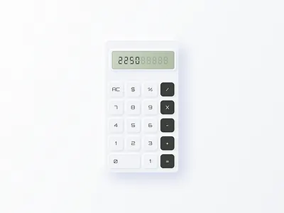 Neomorphism Calculator beginner design mobile app ui design uidesign